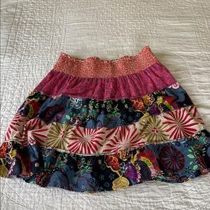 Floral Patchwork Skirt - Multicolor